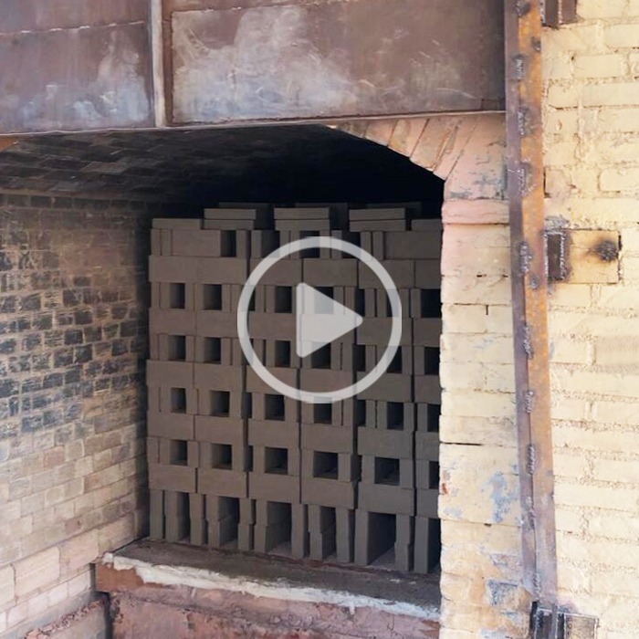 Firing brick out of kiln